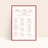 Noir Seating Chart