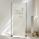 Santorini Fabric Welcome Sign