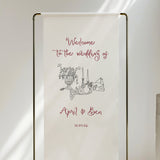 Perfect Pair Fabric Welcome Sign