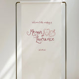 Love Letter Fabric Welcome Sign