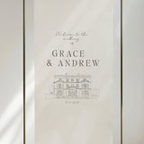 Grace Fabric Welcome Sign