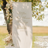 Noir Fabric Welcome Sign