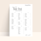 Cosmo Seating Chart