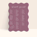 Love Letter Seating Chart