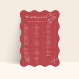 Amore Seating Chart