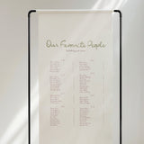 Bonbon Bow Fabric Seating Chart