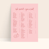 Love Letter Seating Chart