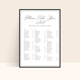 Noir Seating Chart