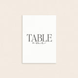 Grace Table Number